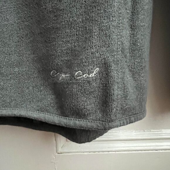 Cuffy’s Cape Cod Gray 1/4 Zip Mock Neck Long Sleeve Warm Fleece Sweater S - Picture 5 of 6